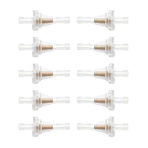 Hoypeyfiy 10Pcs 1/4 Inch Motorcycle Clear Gas Inline Fuel Filter Replacement for Dirt Bike ATV UTV Snowmobile Golf Cart Kawasaki John Deere EZGO with 1/4 Inch Lines