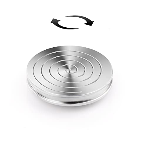 TOMAZON Kinetic Desk Spinning Toy, Stainless Steel Rotating Motion Coin, Optical Illusion Spinning Top for Office Anxiety Stress Relief, Portable ADHD Little Fidget Toys Gift for Adults & Kids(B)