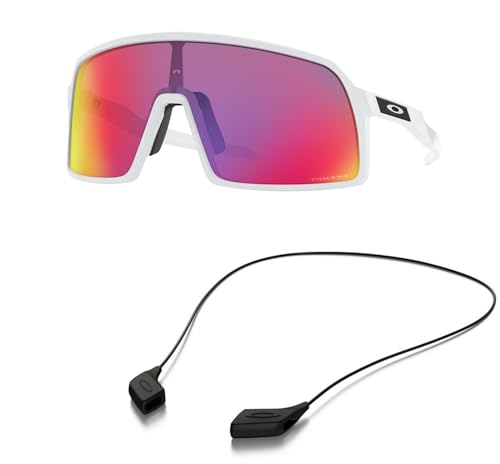 Oakley OO9462 Sunglasses Bundle: OO 9462 SUTRO S 946205 Matte White and Medium Black leash Accessory kit2
