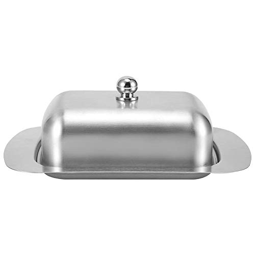 Butter Dish With Cover, Stainless Steel Butter Container Butterie Butter Dish For Kitchen Countertop Refrigerator, 7.3X4.8X2.8In #TOP7