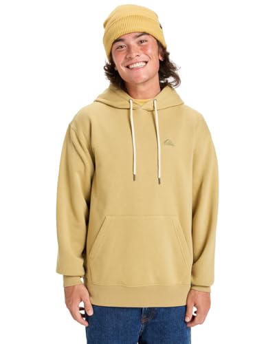 Quiksilver - Sudadera de Forro Polar con Capucha Salt, Color Beige