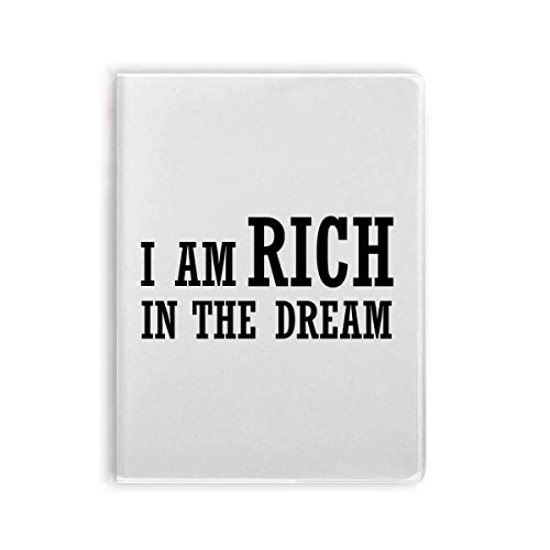 Carnet de notes Art déco I Am Rich in The Dream avec couverture souple haut de gamme