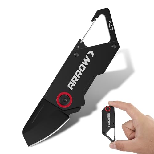 ARROW Small Folding Pocket Knife, 1.3-Inch Stainless Steel Blade, EDC Mini Pocket Knife with Bottle Opener, Gift for Men Women