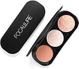 Spdoo Shimmer Highlighter & Bronzer & Blush 3 in 1 Cosmetic Powder Palette