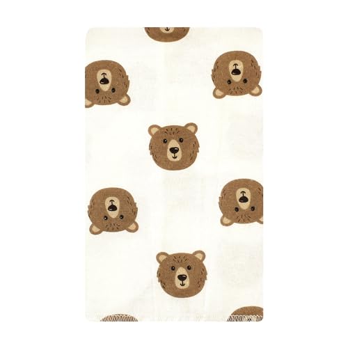 Image of Hudson Baby Unisex Baby Cotton Poly Flannel Burp Cloths, Brown Bear 10 Pack, One Size