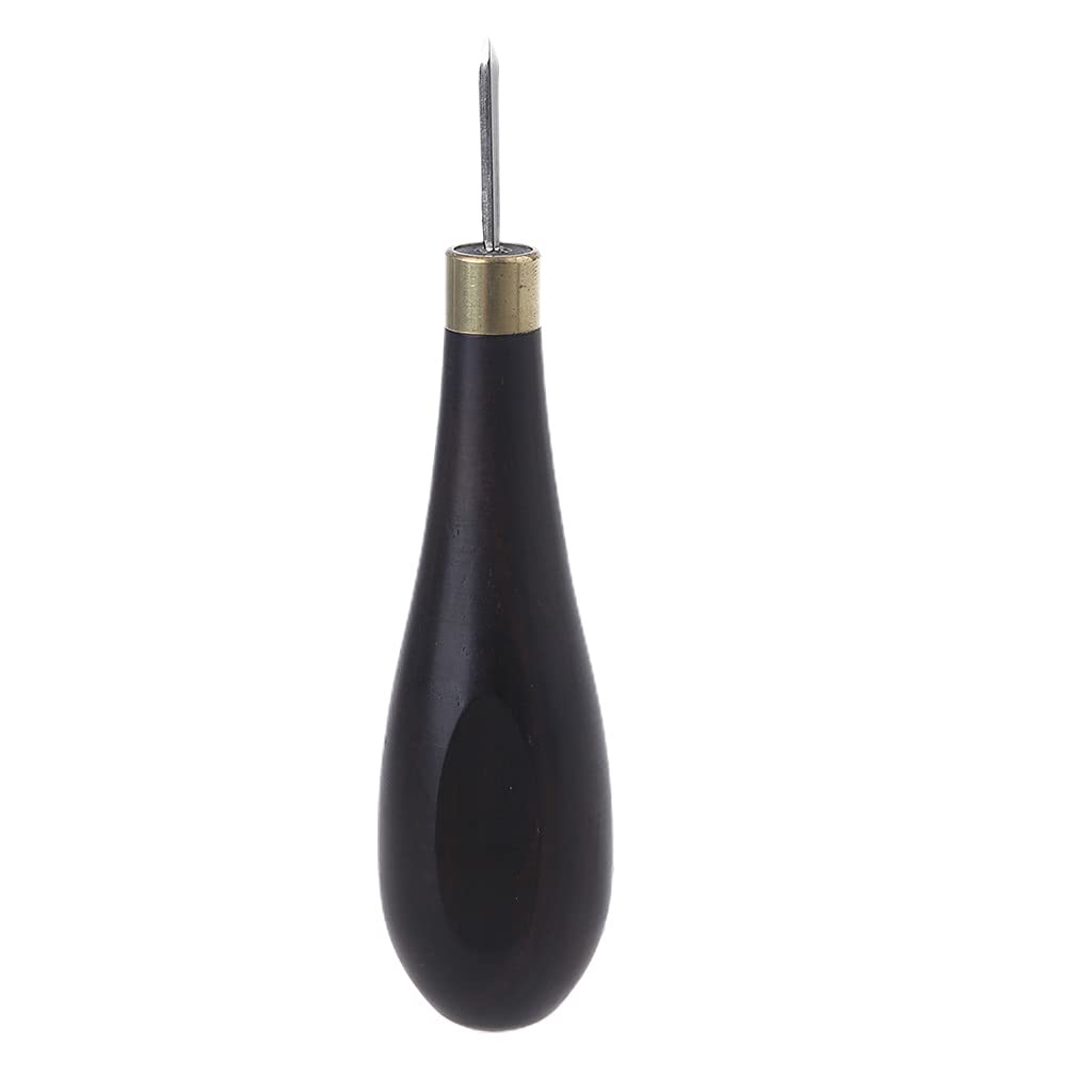 Tsophreniq 1 Pack Gourd Shape Wood Handle Scratch Awl Tool for Clothes Sewing, Handcraft Punching, Drilling and Stitches Tool Kit