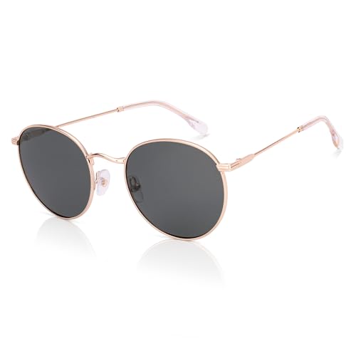 Image of John Jacobs | Full Rim Round Stylish & Premium Sunglasses | Polarized and 100% UV Protected | Men & Women | Medium | JJ S70019
