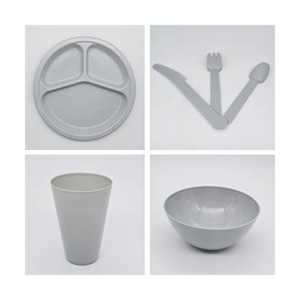 Plastic Plates College Dorm Room Essentials Dishes Set Camping Plates and Bowls Dishes Set