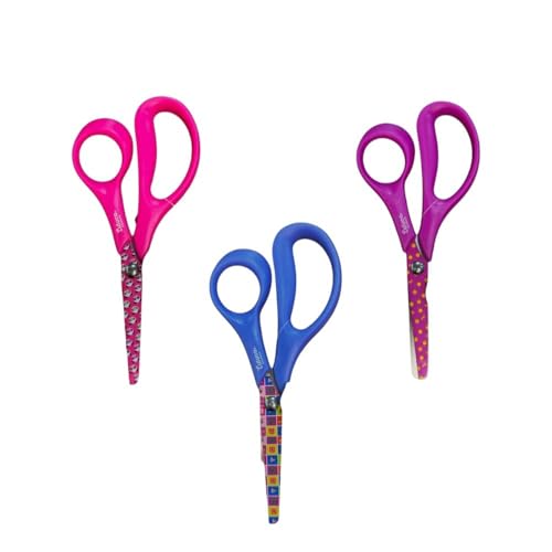 Tesoura Escolar 13,5CM Luluca Display LU1802 Azul - Sky Paper