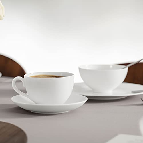 Villeroy & Boch - Royal Tasse, filigrane Tasse mit geschwungenem Henkel aus hochwertigem Premium Bone Porzellan, spülmaschinenfest, 260 ml