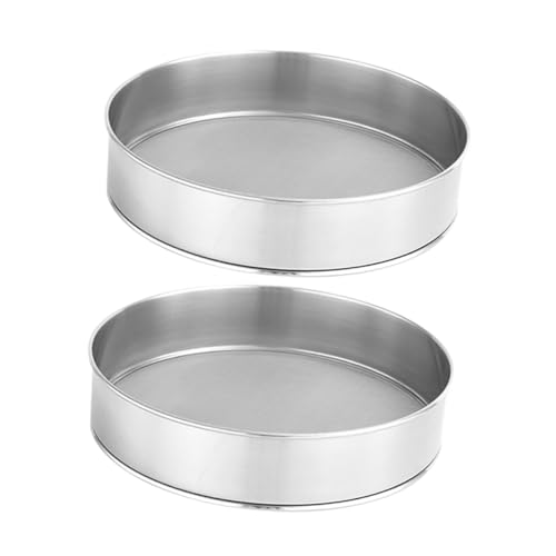 KICHOUSE 2piezas Colador Inoxidable para Repostería Tamizador Manual De para Cocinar y Pasteles y Postres