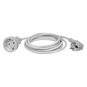EMOS P0123R Verlängerungskabel 3 m Schuko, Strom-Verlängerung für Innen IP20, H05VV-F3G 1,5 mm2, Kinderschutz