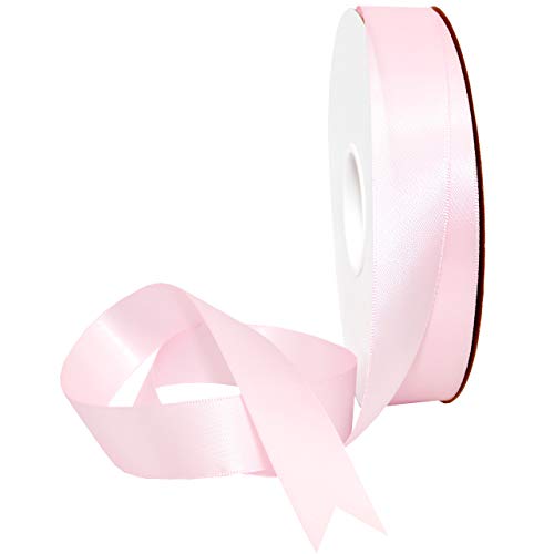 Image of Morex Ribbon 08822 /50-160 Double Face Satin Ribbon, 7 /8 inch x 50 Yd, Dusty Rose