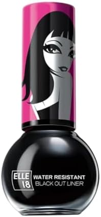 Elle 18 Water Resistant Black Out Eye Liner|| Black|| 5 ml
