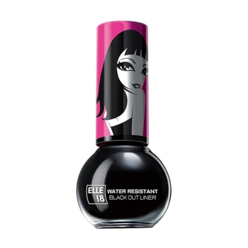 Image of Elle 18 Water Resistant Black Out Eye Liner|| Black|| 5 ml