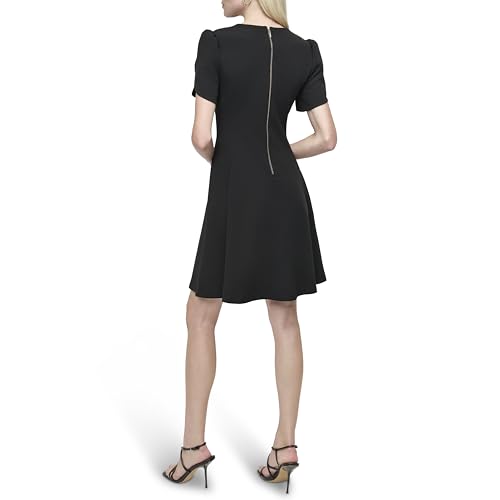 Image of DKNY Women's Tulip Sleeve Fit & Flare Mini Dress