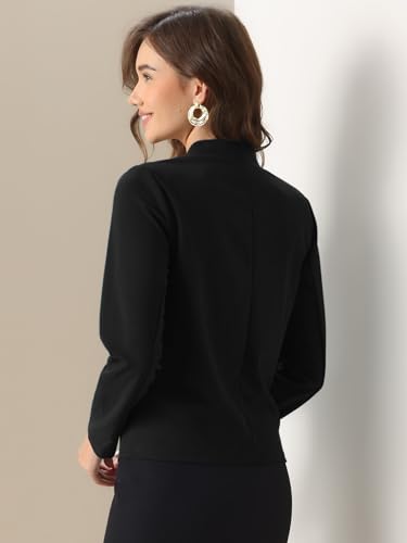 Allegra K Women's Work Office Blazer Notch Collar Long Sleeve Business Casual Open Front Blazer4