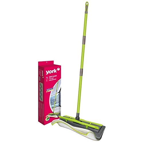 YORK Flat Click & Collect Mop with High Absorbent Microfiber - Ideal for Wet and Dry Surfaces, Marble Flooring, and Tile Cleaning (081420_Y), Efficient Cleaning Tool (B08TC9Y2SJ) Amazon Price History, Amazon Price Tracker