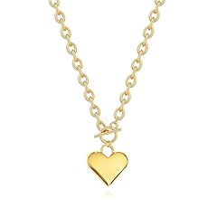 Gold Big Heart Necklace