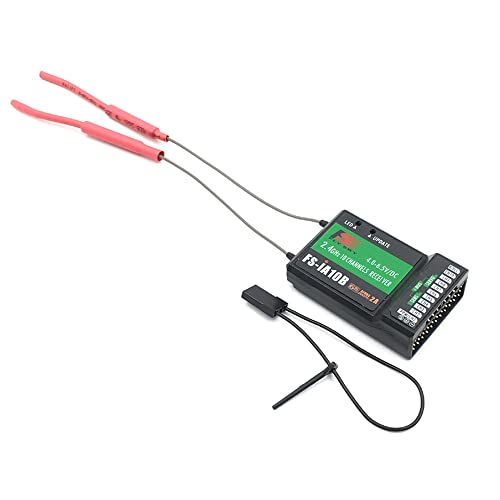 DTXMX Flysky FS-iA10B Receiver 10 Channels 2.4GHz AFHDS 2A with PPM/iBUS/PWM Output Suitable for RC Radio Transmitter FS-I6X FS-I6 I6S RC Controller