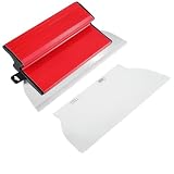 25CM Flächenspachtel Set, Beton Spachtel Werkzeug, Dekorspachtel für Spachtelmasse, 0,5 mm & 0,3 mm Edelstahlblatt Ergonomischem
