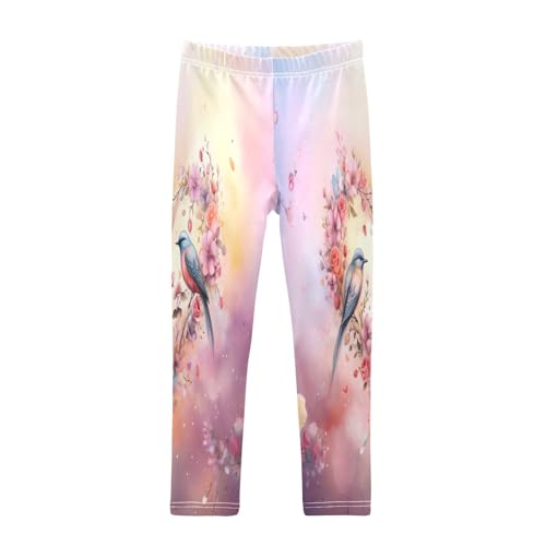 Toddler Girls Leggings Printed Yoga Pants Leggings Love Heart Bird for Kids