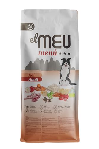 El MEU Menú pienso con Cordero para Perros Adultos, hipoalergénico y sin Gluten, Bolsa de 3kg