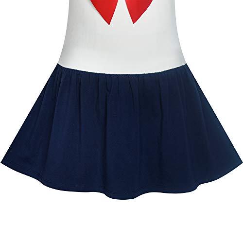 Sunny Fashion Girls Dress Sailor School Uniform Navy Suit Size 6-144