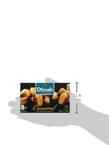 Dilmah Fun Tea, Caramel, Single Origin Pure Ceylon, 20 Count String & Tag, Pack Of 6 #TOP1