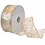 Morex Ribbon Nastro Trumpeter In Nylon Con Filo 6,8 Cm X 20 M – Turchese Con Piume Di Pavone Glitterate - 2