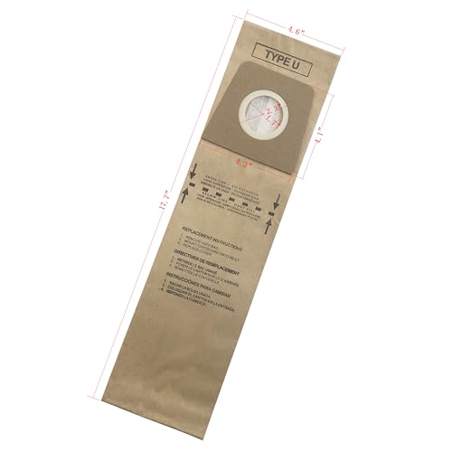 Bolsas de papel Dirt Devil tipo U para aspiradora vertical, repuesto compatible de 20 unidades 7