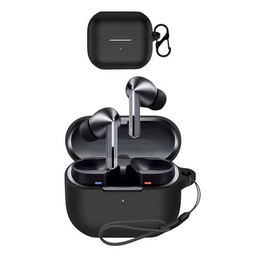 For Samsung Galaxy Buds3 FE / 3 / 3 PRO �p �P�[�X �J�o�[ �yNOUKAJU�z ���C�����X �C���[�z�� �V���R�� �ی�P�[�X �i�J���r�i�t��+�X�g���b�v�t�� �j �����h�~ �L�Y�h�~ �ϏՌ� �����[�d�\ �h�� �h�o 