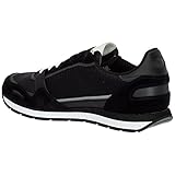 Emporio Armani Herren Mesh Logo Sneaker Joggingschuhe Sneaker Schwarz 43 EU