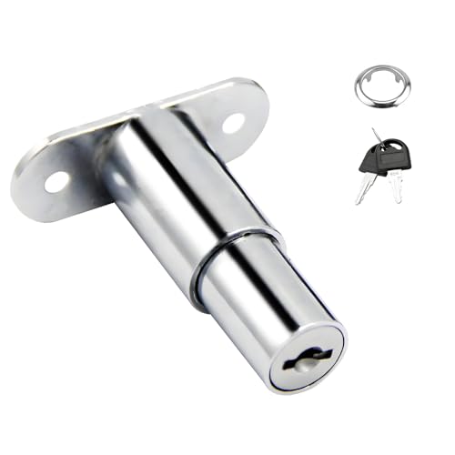 Zamek do szafy do drzwi przesuwnych, cylinder ciśnieniowy do mebli, różne blokowanie, cylinder ciśnieniowy ze stali z technologią zamykania premium, w zestawie 2 klucze, zamek meblowy do szafek i