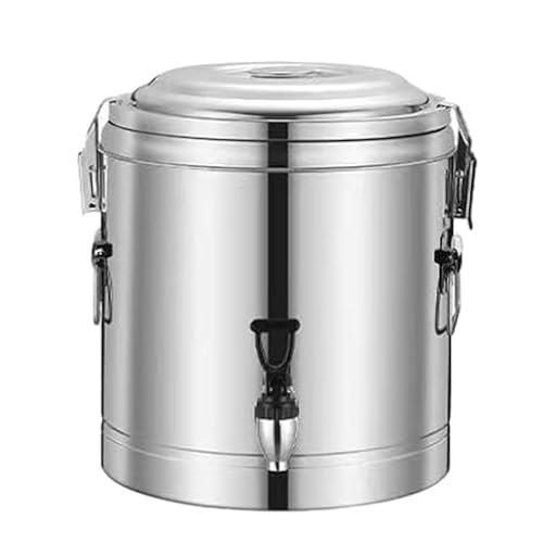 Guangcailun Dispensador de bebidas frías y calientes de acero inoxidable para sopa para fiestas, cocinas y hoteles, 30 l | Ya disponible en tu tienda friki favorita! En mundofriki.es!