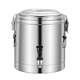 Guangcailun Dispensador de bebidas frías y calientes de acero inoxidable para sopa para fiestas, cocinas y hoteles, 30 l