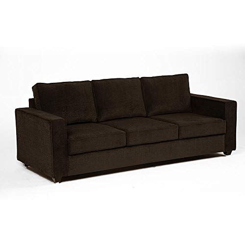 Image of Wakefit Sofa Set for Living Room | 3 Year Warranty | 3 Seater Sofa, Sofa Set, Wooden Sofa Set for Living Room, Three Seater Sofa - Napper (Fabric, Dark Earth)