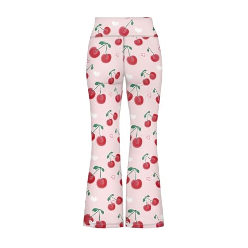 Girls Flare Legging Stretch High Waist Cross Yoga Pants Casual Bootcut Stretch Sports Sweatpants for 5-14 Teens