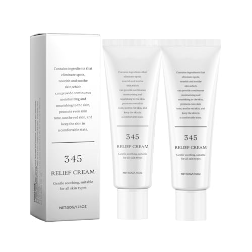345 Crema Alivio, 345 Crema Reparadora Intensiva, 345 Crema Calmante, Crema Facial Hidratante para Acné y Piel Grasa, Antienvejecimiento y Antiarrugas, Crema Hidratante Facial (2)
