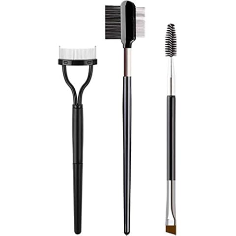 TEOYALL Wimpernkamm Dou Augenbrauenbürste mit Spule, Mascara, Trenner, Metallzahnbürste Cover