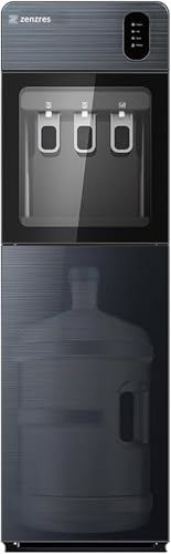 Water Dispenser Bottom Loading Water Cooler 3 Temperature Settings Includes LED Display & Empty Bottle Alert Empty Water Machine for Home Office & More (Grey)