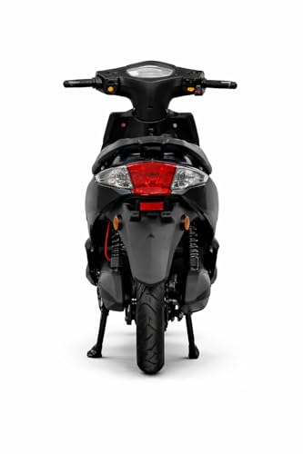 Image of EOX E3 Low Speed Electric Scooter Non RTO with 40-50Km Range, Black Portable Lithium Battery & Charger