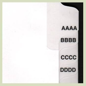 Amazon.com : Exhibitindexes® Exhibit Tabs AAAA-ZZZZ (4A-4Z