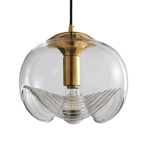 Lustre de luxe minimaliste en verre et métal pour sublimer votre chambre