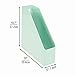 mDesign Plastic Sturdy File Folder Bin Storage Organizer - Vertical with Handle - Holds Notebooks, Binders, Envelopes, Magazines - Container for Home Office and Work Desktops - 8 Pack - Mint Green
