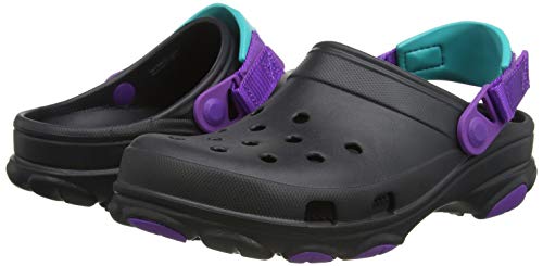 Crocs Classic All Terrain Clog, Black/Neon Purple, Men's 12/Women's 14 #TOP6