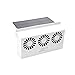Garneck Ventilatore per Auto Alimentato a Energia Solare Ventola di Scarico con Ricarica Usb per Autoveicoli per Eliminare L'odore Particolare All'interno Della Macchina Bianca