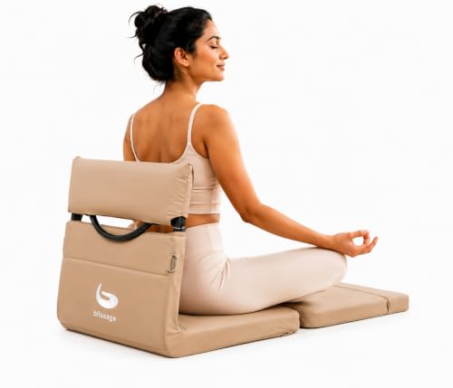 Image of Meditation Chair | Foldable Floor Cushion Seat with Back Support