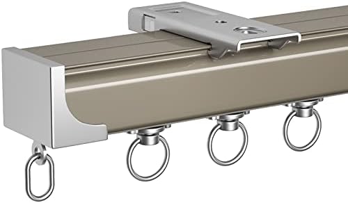 Heavy Duty 36ft Ceiling Mount Curtain Track - Waterproof Outdoor Curtain Rod for Gazebo & Porch - Easy Install Straight Rail for Outdoor Privacy & Shade Solutions