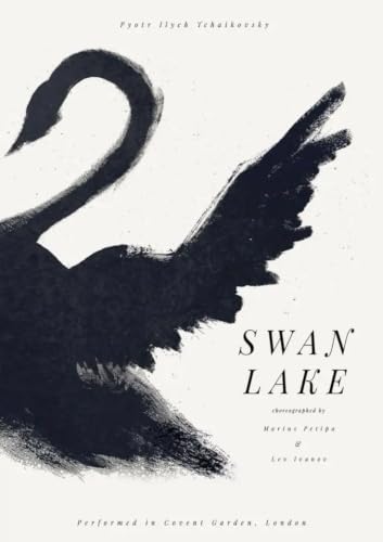 BOSKMS Schwanensee-Ballett-Poster Royal Opera House London Kunstdruck Wanddekoration (60×90cm Kein Rahmen)